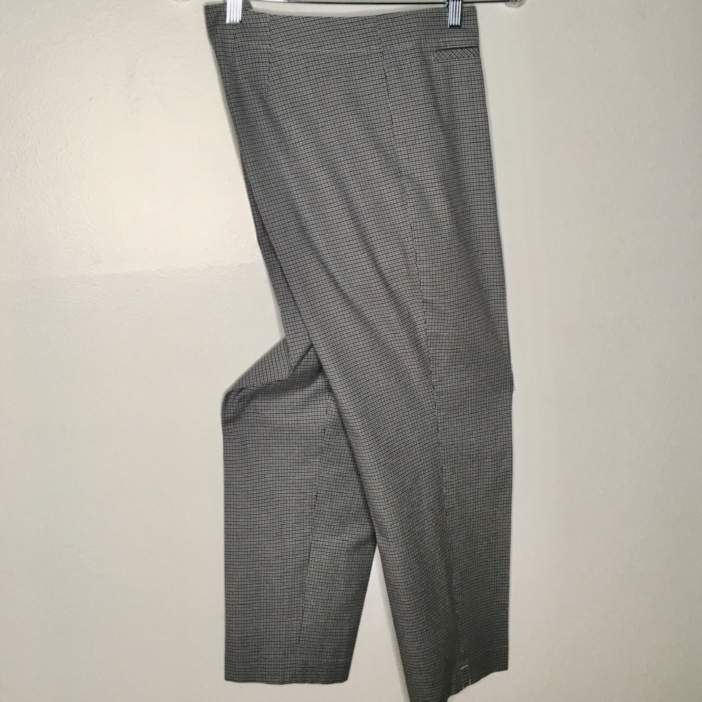 J.Jill Cropped Houndstooth Trousers Size 14 EUC